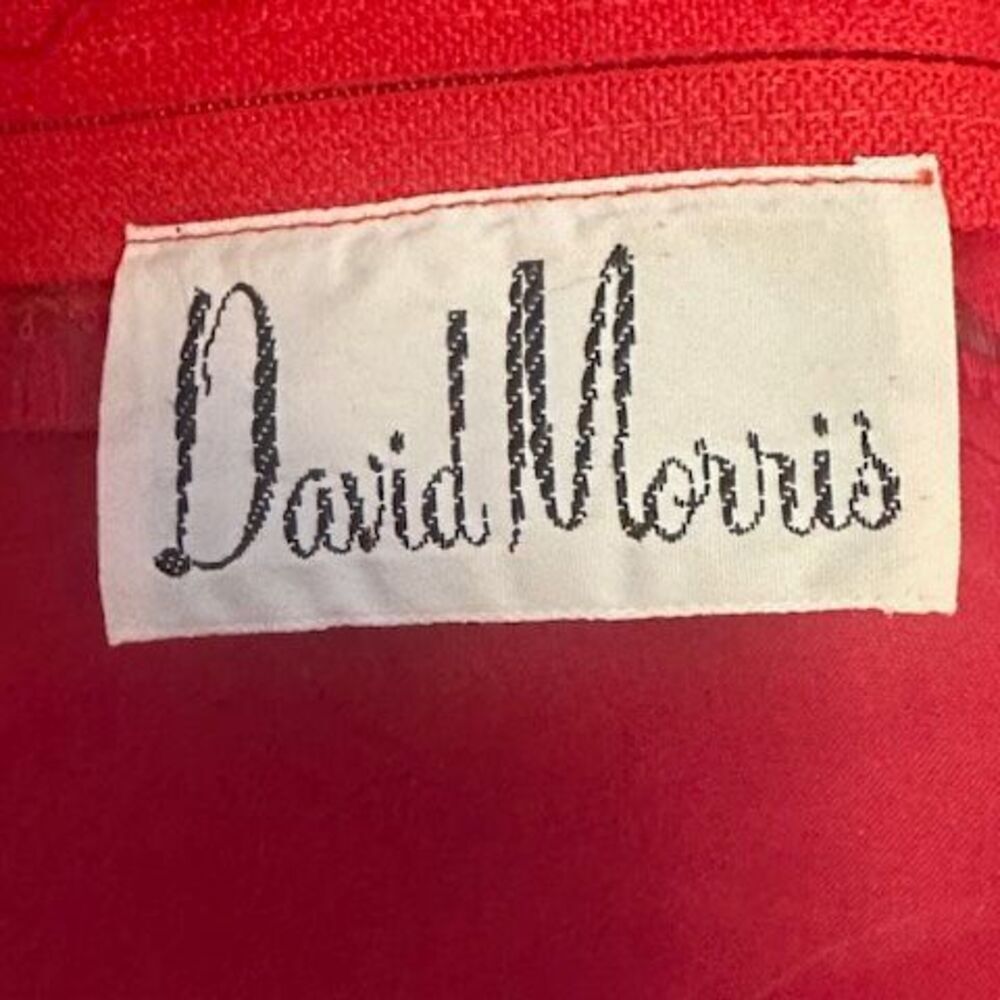 David Morris Vintage Spaghetti Strap Boho Floral Feather Pink Print‎ MIDI Dress - Picture 4 of 4